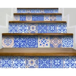 Amelia Blue 4 in. x 4 in. Vinyl Peel and Stick Tile (2.67 sq. ft./Pack)