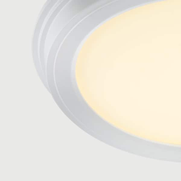 Commercial Electric 7 in. White Selectable LED Round Flush Mount