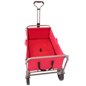 4 cu. ft. Steel Garden Cart, Red