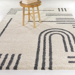 Erin Grey 8 ft. x 10 ft. Striped Area Rug