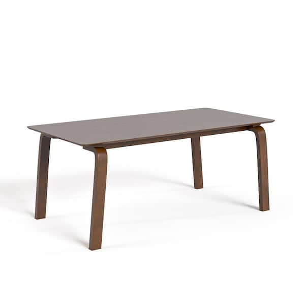 Forest Wisp Mid Century Modern Walnut Wood 71 in. 4 legs Dining Table (Seats 6)