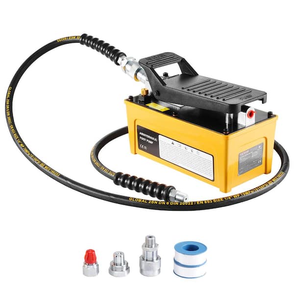 10000 psi Air Hydraulic Pump 0.42 Gal. Reservoir Aluminum Shell Air Actuated Treadle Foot Pump for Hydraulic Press
