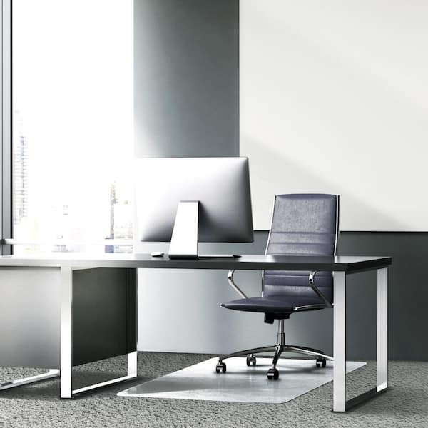 Floortex Glaciermat Heavy Duty Glass Chair Mat for Hard Floors & Carpets - 36" x 40"