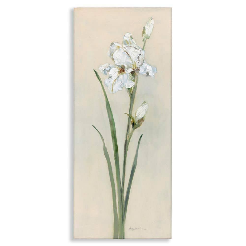 Simple Iris on Beige by Sally Swatland Unframed Nature Graphic Art Print 40 in. x 17 in. price history on PriceWatchPro