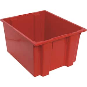19 Gal. Genuine Stack and Nest Tote in Red (Lid Sold Separately) (3-Carton)