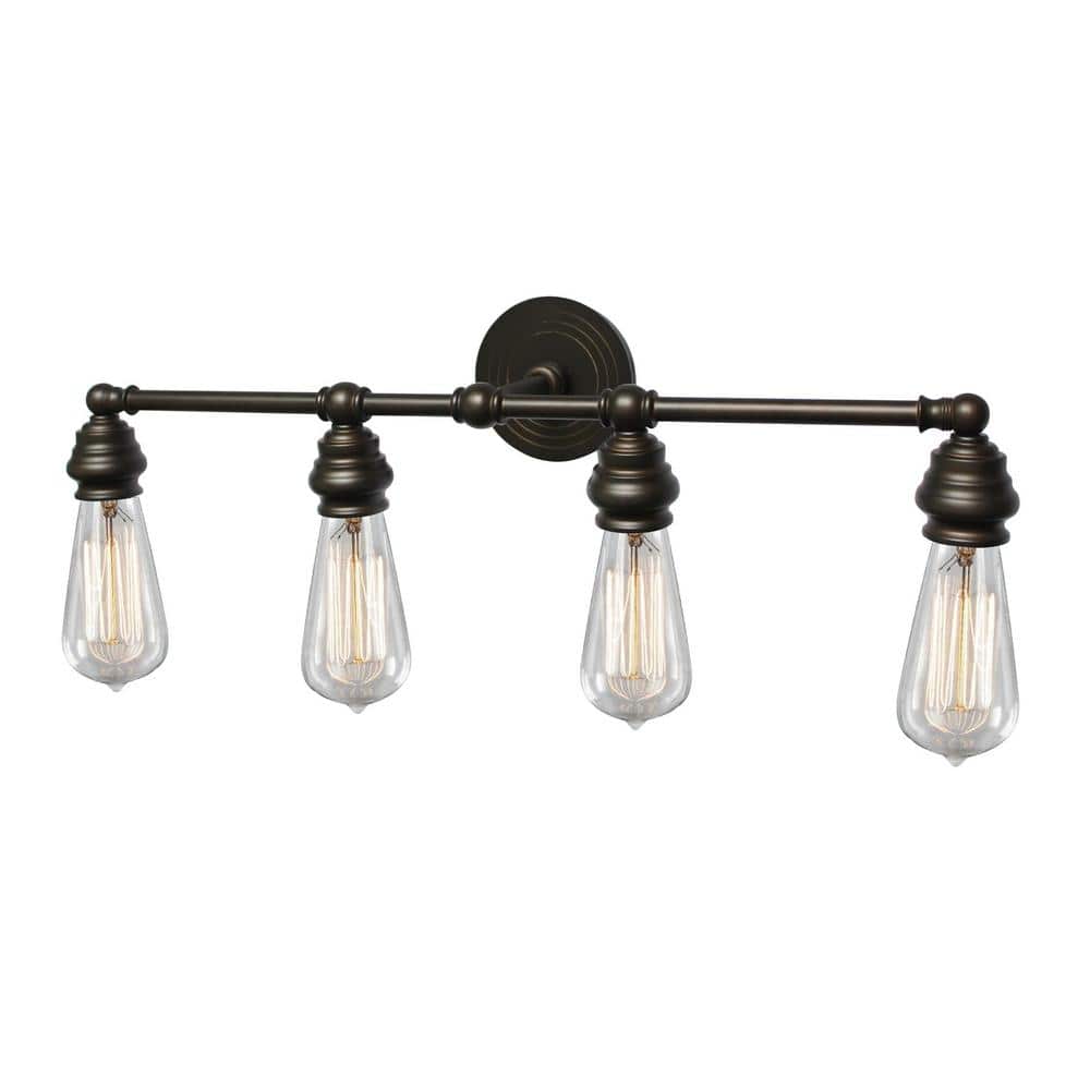 Tiffany 4-Light Oil-Rubbed Bronze Bath Light