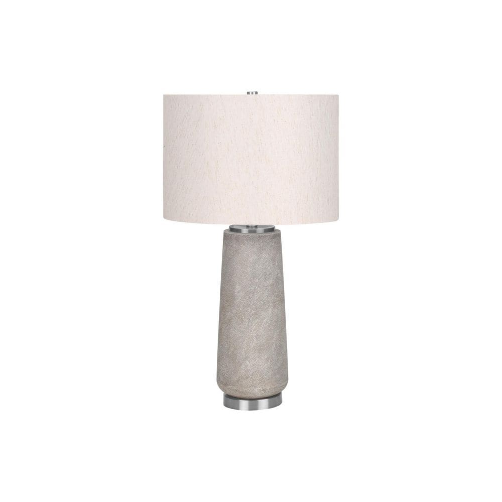 Modern 29 in. H Table Lamp with White Shade, Grey Resin price history on PriceWatchPro