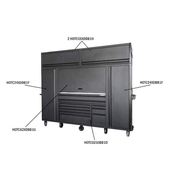Husky Modular Tool Storage 55 in. W x 24 in. D Heavy Duty Matte Black Top Tool Chest
