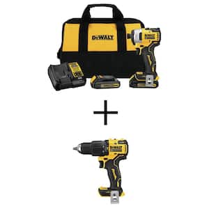 ATOMIC 20V MAX Cordless Brushless Compact 1/4 in. Impact Driver Kit and ATOMIC Brushless Compact 1/2 in. Hammer Drill