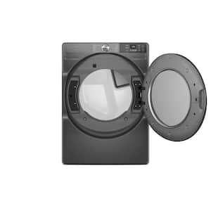 7.4 Cu. Ft. vented Front Load Electric Dryer in Volcano Black with Steam Capabilities