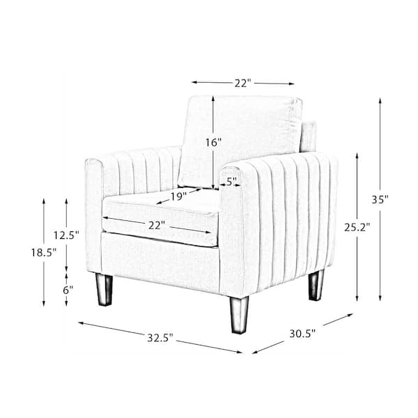 JAYDEN CREATION Ismenus Sage Upholstered Mid Century Modern Club Chair with  Wood Legs (Set of 2) CHHQ0469-SAGE-S2 - The Home Depot