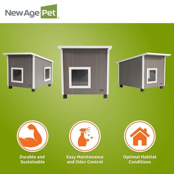 New Age Pet ECOFLEX Outdoor Cat House, XL EHKOH37-05XL - The Home
