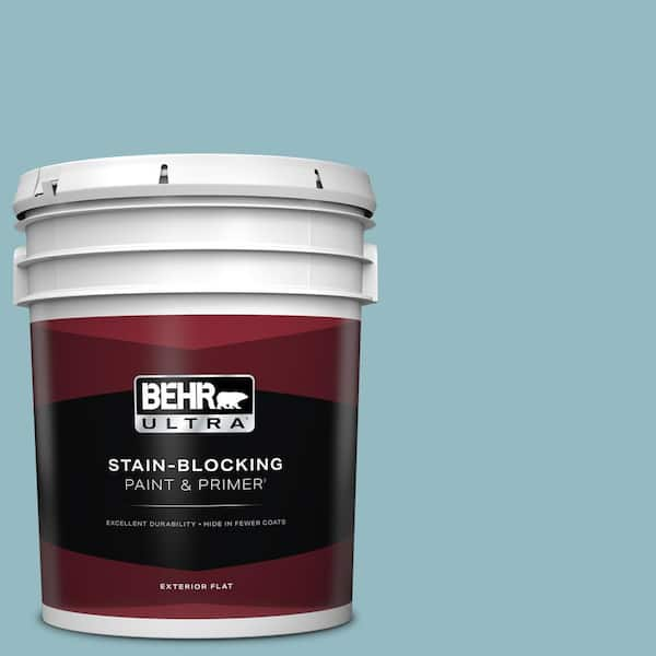 BEHR ULTRA 5 gal. #T18-13 Casual Day Flat Exterior Paint & Primer