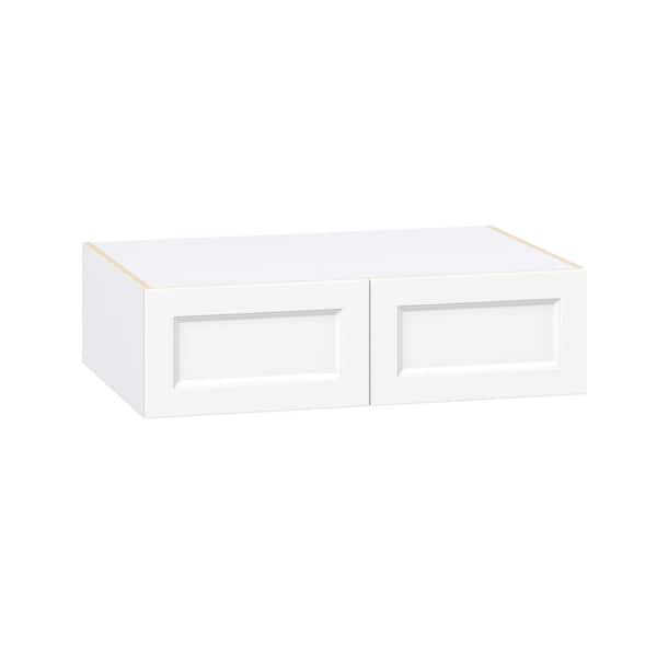 Laramie 36 in. W x 24 in. D x 10 in. H Assembled Wall Bridge Kitchen Cabinet in Painted Bright White