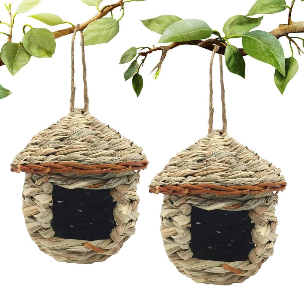 6 in. Hanging Bird House Ventilated Natural Grass 2-Piece price history on PriceWatchPro