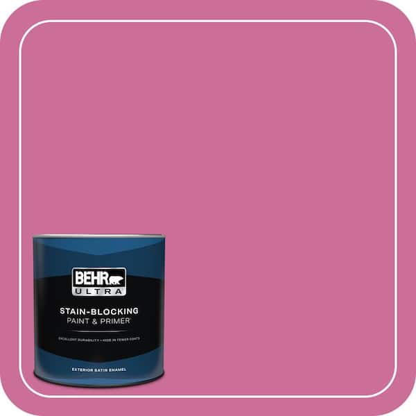 BEHR ULTRA 1 qt. #100B-6 Fuchsia Kiss Satin Enamel Exterior Paint & Primer