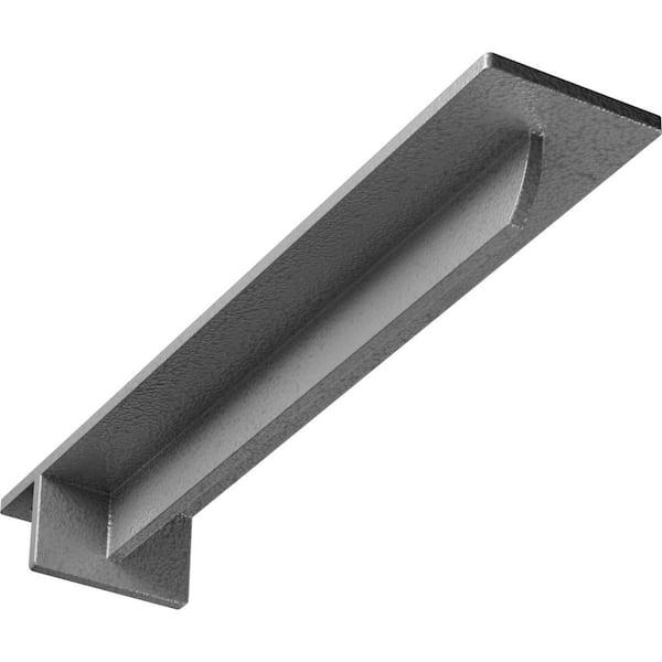 Ekena Millwork 3 in. x 2 in. x 16 in. Steel Hammered Gray Heaton Bracket