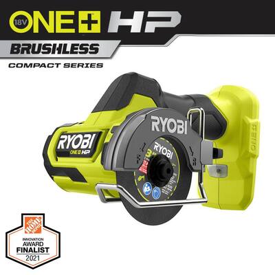RYOBI ONE+ 18V Cordless 3-3/8 Inch Plunge Cut Saw (Tool Only) - Cuts Wood, Metal, Tile