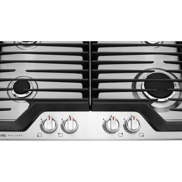 Frigidaire 30 in. Gas Cooktop in Stainless Steel with 4-Burners FCCG3027AS  - The Home Depot