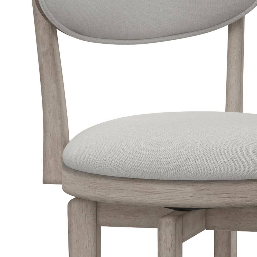Sloan Aged Gray 43'' Swivel Bar Height Stool with Fog Upholstery