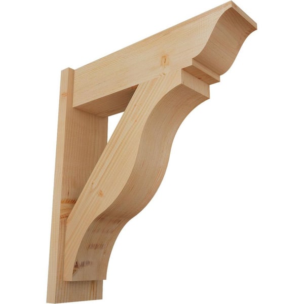 Ekena Millwork 8 in. x 30 in. x 26 in. Fuston Traditional Smooth Douglas Fir Outlooker