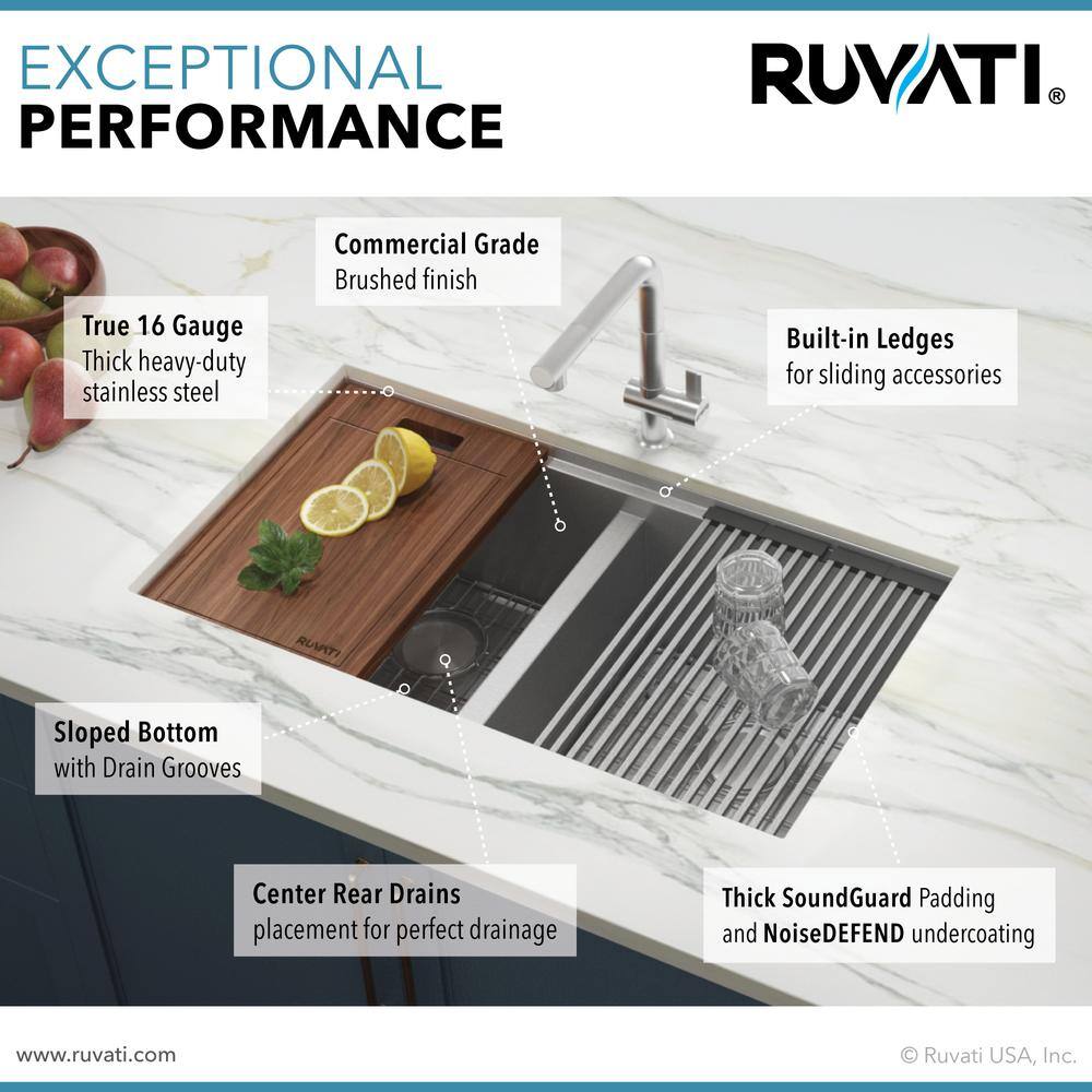Stainless Steel Double Bowl Undermount Kitchen Sink with Accessories