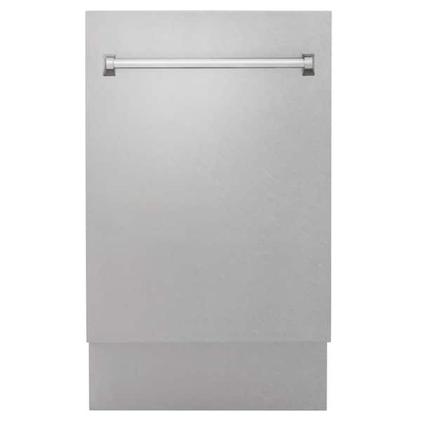 ZLINE Kitchen and Bath 18 in. Tallac Series 3rd Rack Top Control Dishwasher with Satin Stainless Steel Panel and Stainless Steel Tub