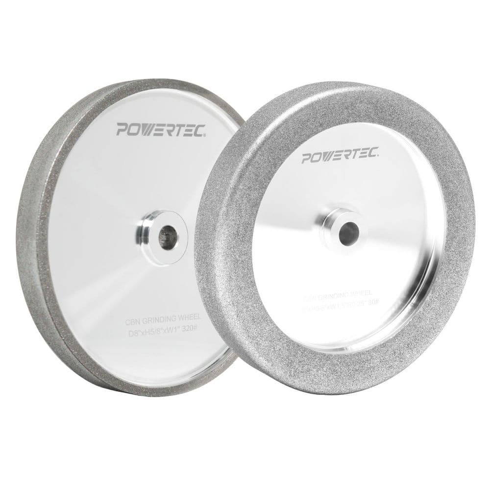 8 in. x 1 in. x 5/8 in. 320 Grit CBN Grinding Wheel & 8 in. x 1-1/2 in. x 5/8 in., 80 Grit, CBN Sharpening Wheel, 2PK price history on PriceWatchPro