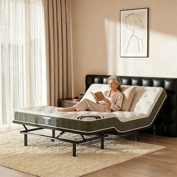 Black Queen Adjustable Bed Frame with Wireless Remote Control