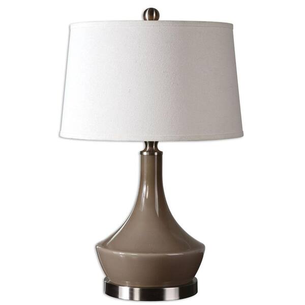Global Direct 27 in. Taupe Gray Table Lamp