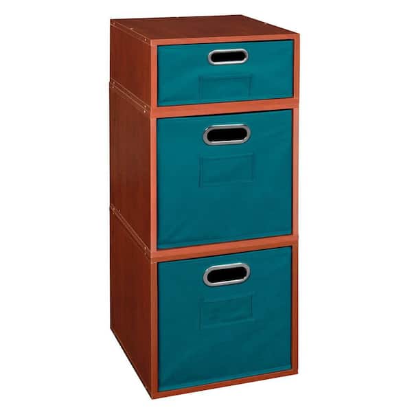 Regency 32.5 in. H x 13 in. W x 13 in. D Cherry Wood 3-Cube Organizer