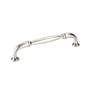 Hudson Collection 5 1/16 in. (128 mm) Brushed Nickel Traditional Curved Cabinet Bar Pull