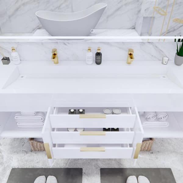 BV Better Vanity Bethany 71 in. W x 20 in. D x 22 in. H Double