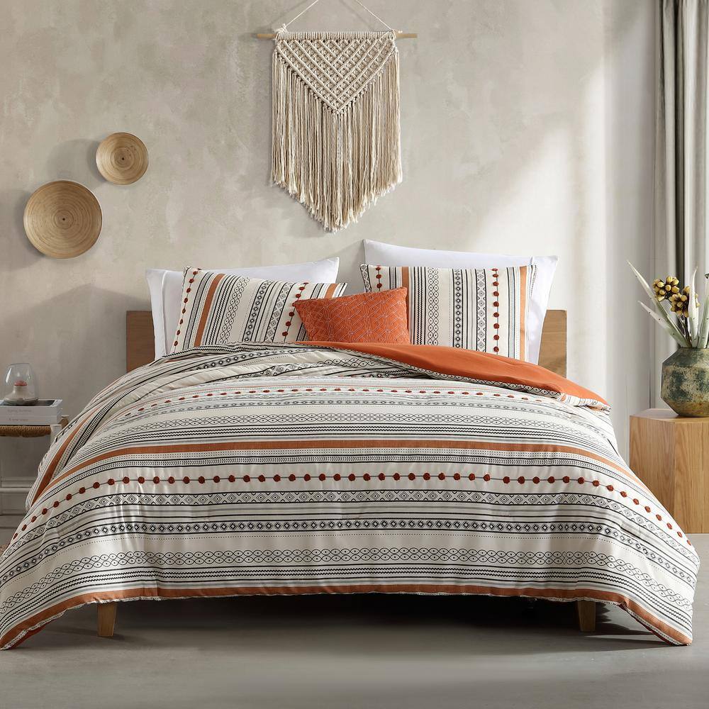 Layne King Reversible Microfiber Comforter Set with Decorative Pillows