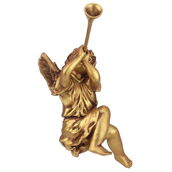 Design Toscano 13.5 in. H Trumpeting Angels of St. Peters Square Girl Angel  Statue JE30802 - The Home Depot