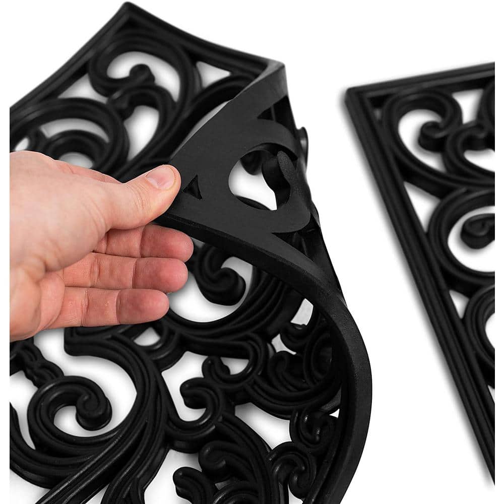 Black Rubber Square Stepping Stones for Garden Pathway