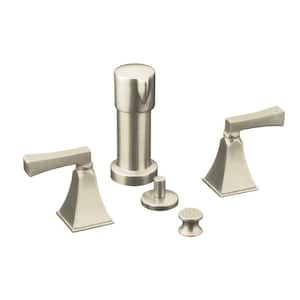 Memoirs 2-Handle Bidet Faucet in Vibrant Brushed Nickel with Stately Design and Deco Lever Handles