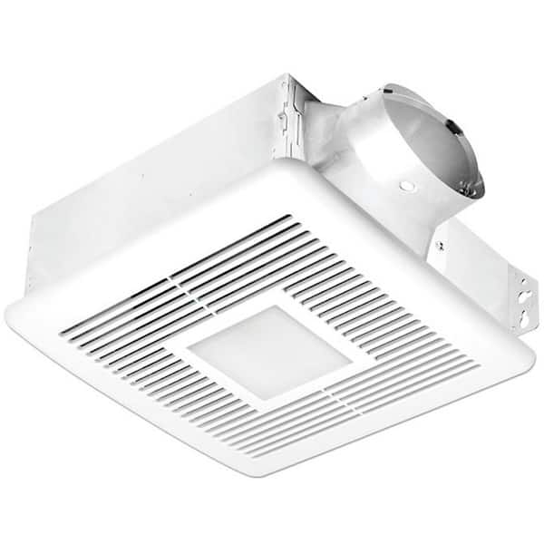 Delta Breez Slim 50-110 CFM Wall or Ceiling Bathroom Exhaust Fan with 3-Speed Adjustable Settings, LED Light, ENERGY STAR