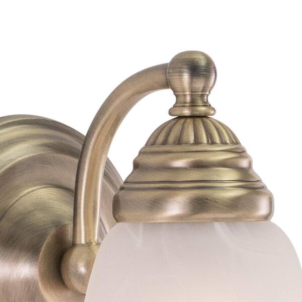 VAXCEL Standford 5.25 in. W 1-Light Brass Bathroom Wall
