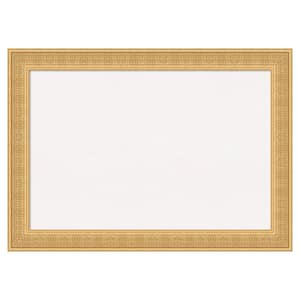 Trellis Gold Wood White Corkboard 42 in. x 30 in. Bulletin Board Memo Board