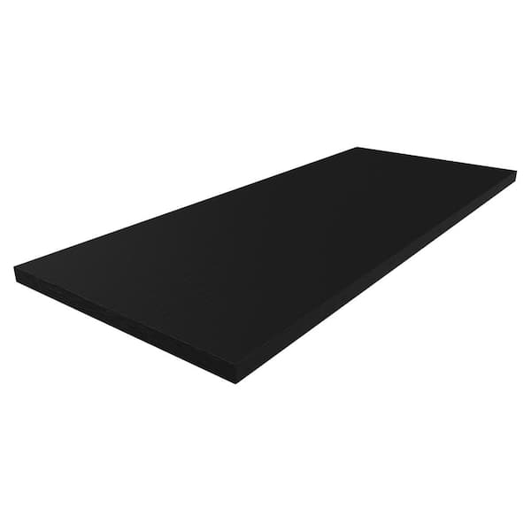 NexHome 9.8 in. D x 23.63 in. L Wood Shelf Black Laminated Decorative Wall Shelf