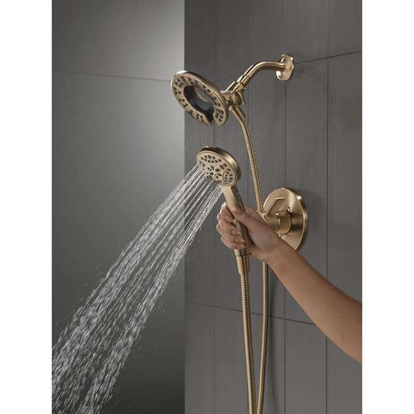Albion Gold 1-Handle Wall Mount Shower Trim in Champagne Bronze (Valve Not Included)