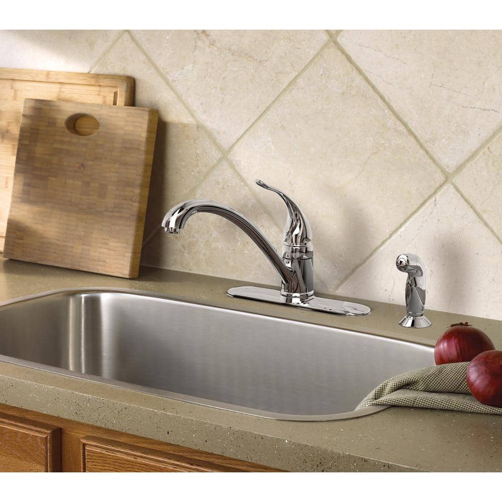 Moen Stainless Steel Single Handle Kitchen Faucet with Side Sprayer