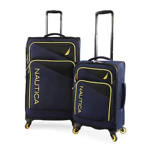 Emry 2-pcs Softside Luggage Set - Navy/Yellow