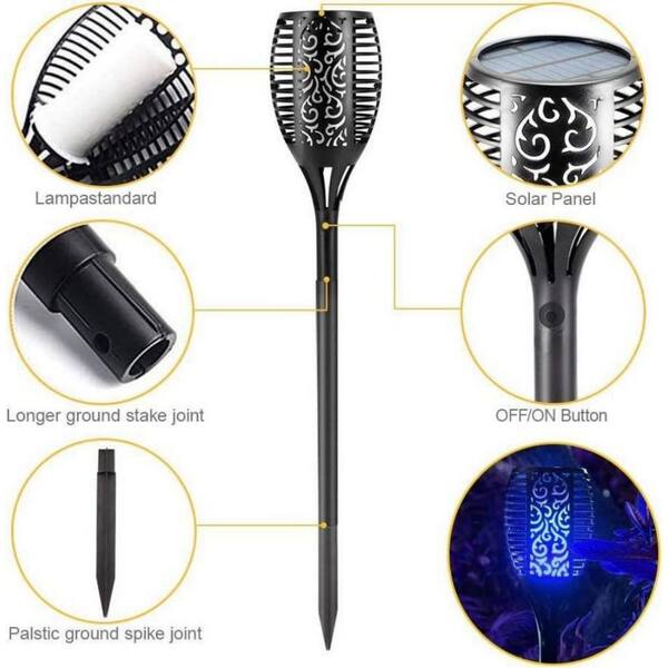 Cubilan Solar Lights Outdoor, Premium 99 LEDs Solar Torch