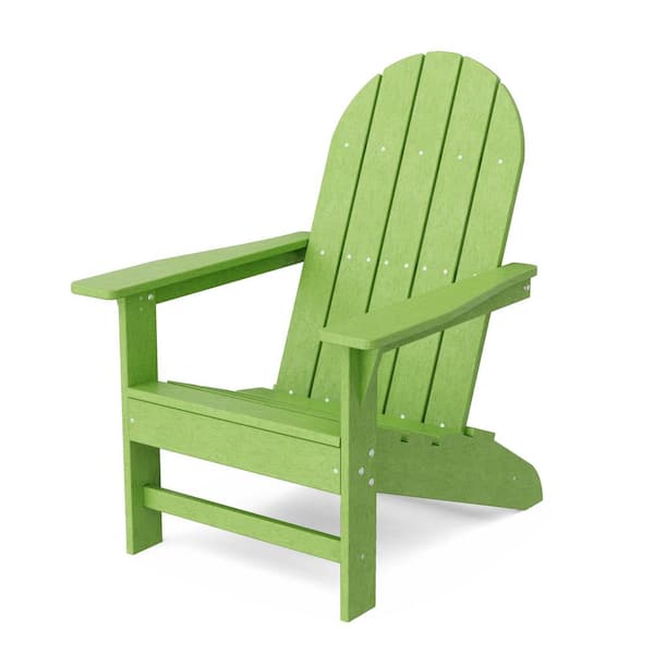 Wildridge Freedom Lime Green HDPE Plastic Traditional Outdoor Adirondack Chair