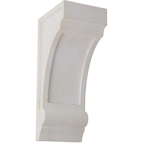 4 in. x 10 in. x 5 in. Chalk Dust White Diane Recessed Wood Vintage Decor Corbel