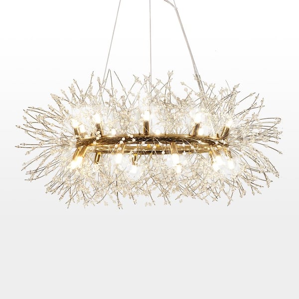 EDISLIVE Calzada Decor 20-Light Gold Dandelion Firework Chandelier