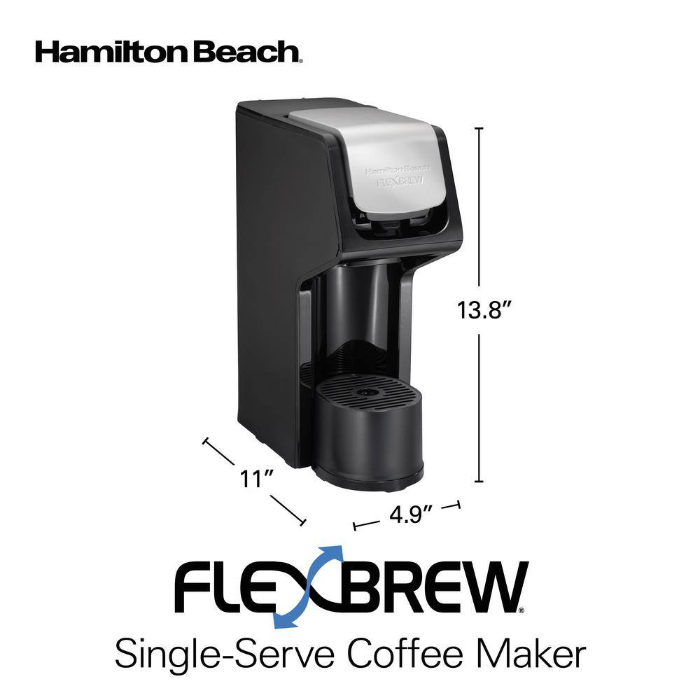 FlexBrew Black and Silver Single-Serve Coffee Maker