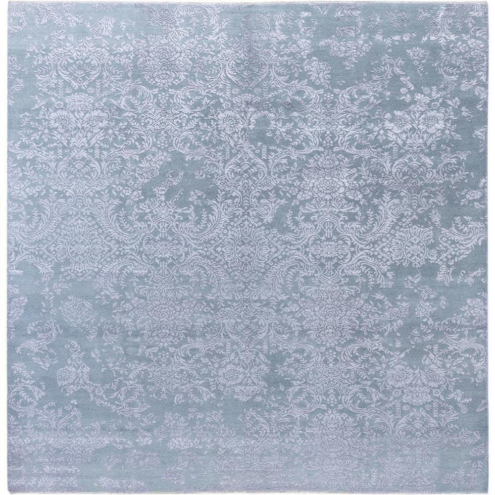 Ikat Gray 8 X 10 Hand-Knotted Wool Silk Indoor Area Rug price history on PriceWatchPro